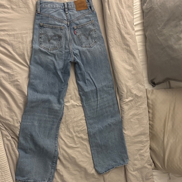 Levi's High-Rise Wide Leg Jeans - Light Blue Denim - Picture 5 of 5
